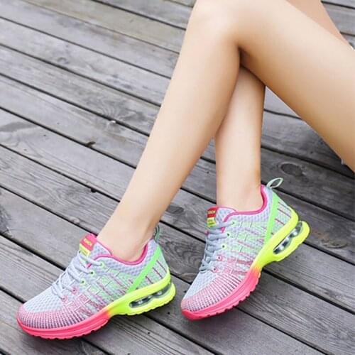 Outdoor Breathable Fashion Running Shoes for Women Womens Jogging Shoes Fitness Sneakers Colorful Air Cushion Sneaker Female Y