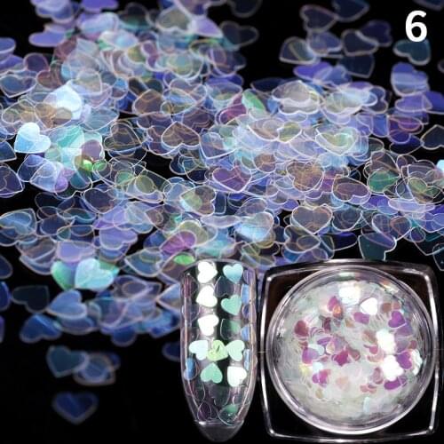 1 Box Nail Mermaid Glitter Flakes Sparkly 3D Hexagon Colorful Sequins Spangles Polish Manicure Nails Art Decorations