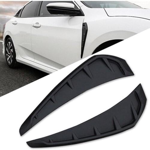 2pcs ABS Side Fender Vent Air Wing Cover Trim for Honda Civic 2016-2020