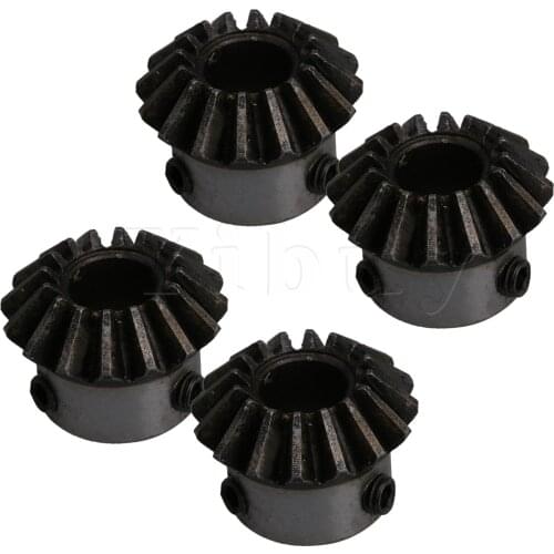 4x Steel 10mm Hole Diameter 16T Tapered Bevel Pinion Gears 1.5 Module