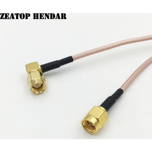 5Pcs RG316 Wire Angle SMA Male Jack to SMA Male Plug RF Coaxial Pigtal Cable Connector 5CM 10CM 15CM 20CM 30CM 50CM 1M 2M