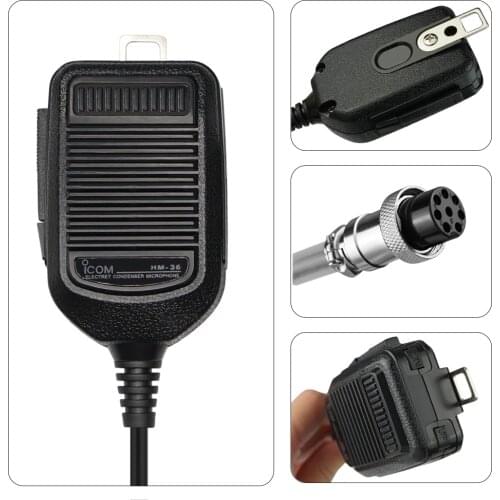 8 Pin Ham Radio Microphone Speaker HM-36 Digital Wireless Walkie Talkie Accessories Mic 2 Way Radio For IC-9100 IC-229 Car Radio