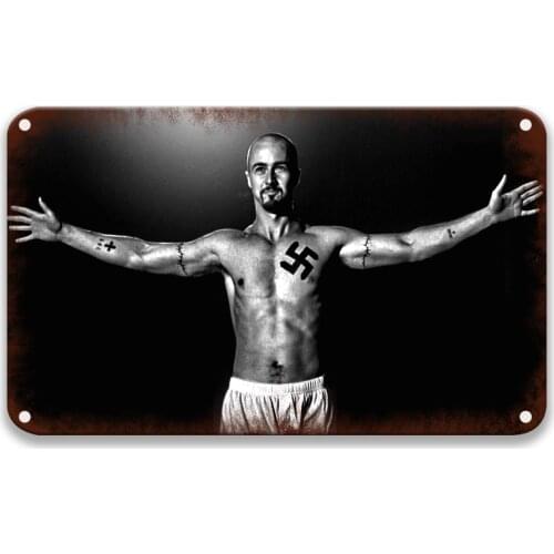 American History X 1998 New Classical Metal Tin Signs Movies Art Poster for Vintage Decor 8x12 Inches