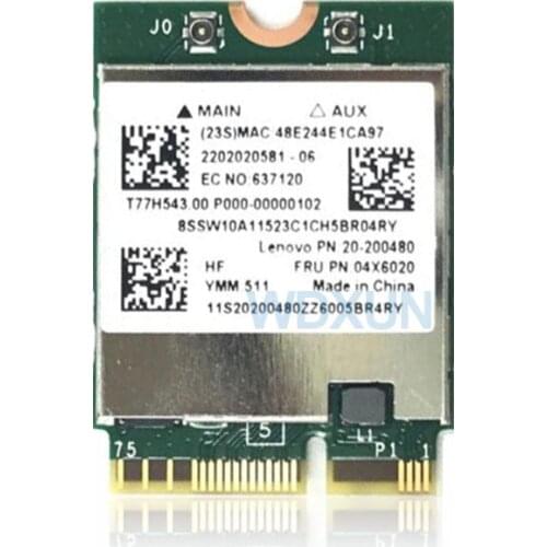 BCM94352Z BCM94352 BCM4352 FRU: 04X6020 NGFF 867Mbps 802.11AC Bluetooth 4.0 Wlan Card for Lenovo Y50-70-80/Y70-70-80 YOGA2