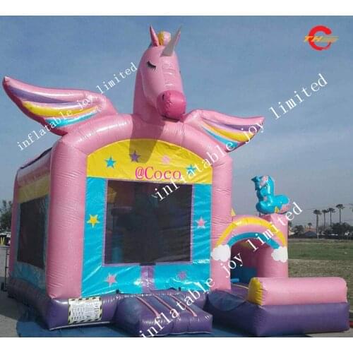 Free shipping to door,15x13ft/4.5x4m inflatable Castle Combo, unicorn Inflatable Bounce House with Slide, jumping combos