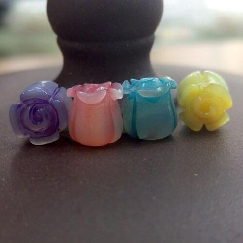 5pcs / bag natural shell ladies colored lily of the valley loose beads jewelry making DIY earrings hairpin jewelry accessories