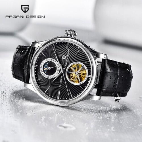 PAGANI DESIGN Automatic Watch Men Tourbillon Mechanical Watches For Men Sapphire Glass Sport Leather Business Relogio Masculino