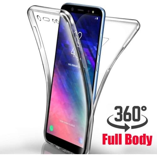 360 Degree Case for Samsung Galaxy A30 A40 A50 A10 A51 A71 A70 A6 A7 A8 Plus 2018 S7 edge S8 s9 J4 J6 Soft Clear Full Body Cover