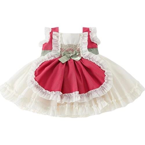 Kids Dresses for Summer Infant Girls Party Wedding Clothing Princess Tutu Dress Toddler Baby Lace Ball Gown 1-5Y
