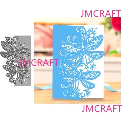 JMCRAFT New Flowers And Dragonfly Border #3 Metal Cutting Die For Scrapbooking Practice Hands-on DIY Album Card Handmade Tool