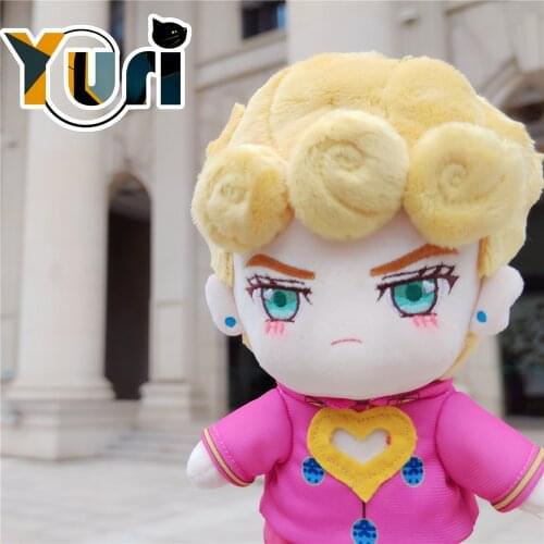 Yuri JOJOS Bizarre Adventure Giorno Giovanna Rong Rong Plush 20cm Doll With Clothes Toy Stuffed Soft Kids Gift C