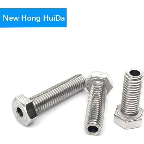 M4-M20 External Hexagon Hollow Screw Mask Machine Threading Through Hole Bolt 304 Stainless Steel