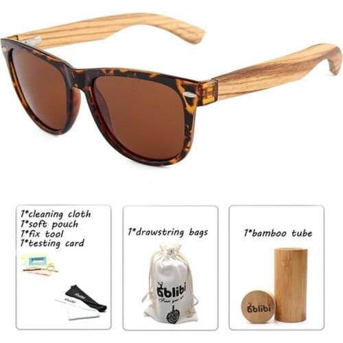Sunglasses 2019 Polarized Zebra Wood Glasses Handmade Vintage Wooden Frame Male Driving Sun Glasses Shades Gafas With Box
