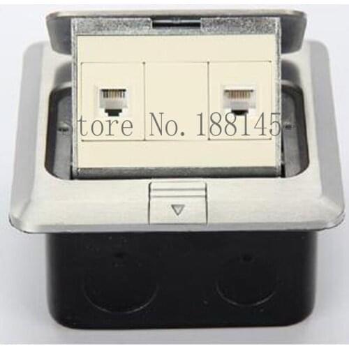 New And high quality 2 or 3 data floor socket/table socket silver/golden ,15 pcs /set