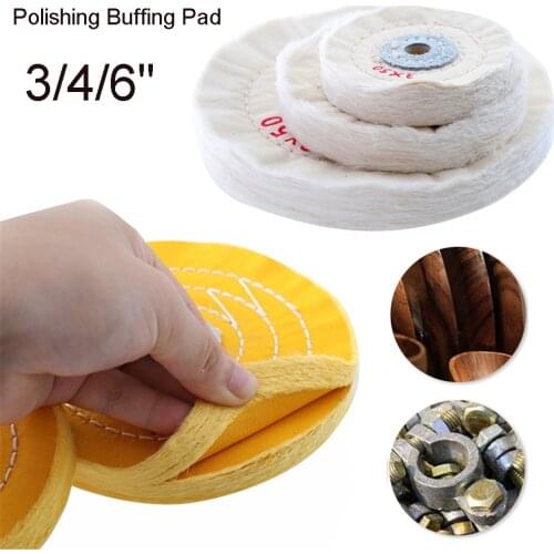 Cotton Polishing Wheels 3"/4"/6" Cloth Buffing Wheels Grinder For Gold Silver Jewelry Metal Wood Polishing Abrasive Tools