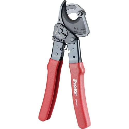 Proskit Round Cable Cutter Wire Nipper Plier Wire Cable Stripper Ratchet Pliers Copper and Aluminum Cut Diameter 32mm Bent