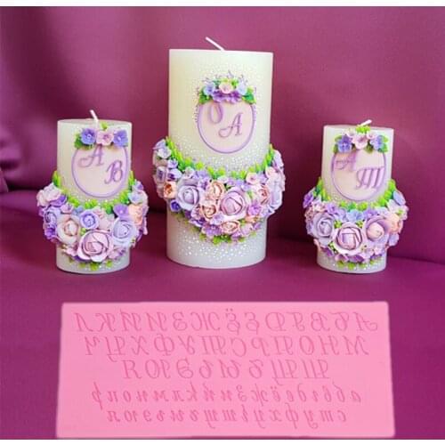 Chocolate Mould Russian Handwriting Alphabets Script Letters Fondant Cake Mold Capital Lower Case For The Kitchen Baking