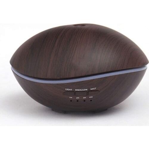 Ultra Large Capacity 500ml Ultrasonic Silent Colorful Aromatherapy Humidifier Wood Grain