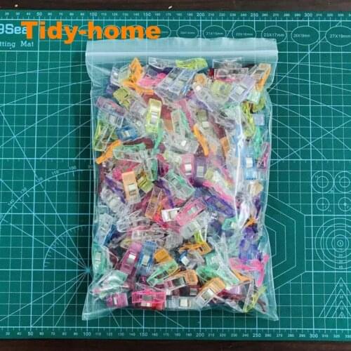 Wholesale 250pcs/lot Mixed Color Quilting Clips Sewing Clips Plastic Clips Quilting Crafting Knitting Safety Clips