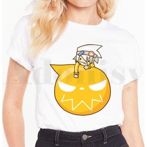 Manga Kawaii Japanese Anime Soul Eater Short Sleeve Female Tops Tees Harajuku VintageT Shirts Womens T-shirt