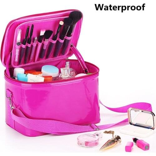 Women Shoulder Cosmetic Case Professional Make up Box Beauty Tattoos Nail Art Tool Nail polish Storage Organizer Large Wash Bag