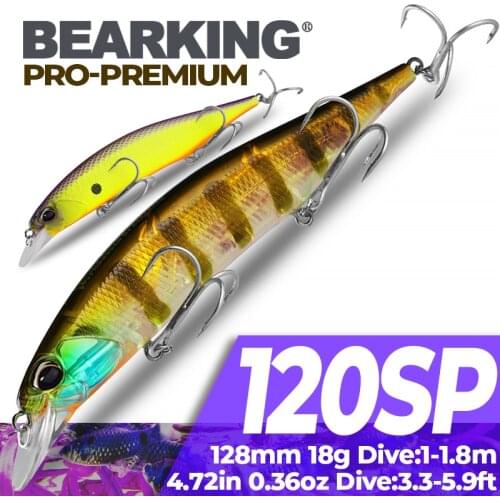 Bearking 12cm 18g New Arrival Hot Sale SP Minnow Hard Fishing Lure Bait hot Fishing Tackle Artificial Lures crank Bait