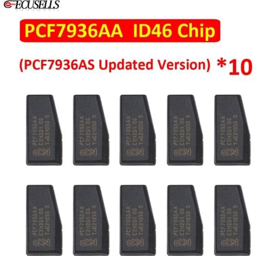 10Pcs/Lot PCF7936AA ID46 Crypto Chip Transponder Blank Chip PCF7936AS Updated Version Car Key Chip For Mitsubishi For Citroen