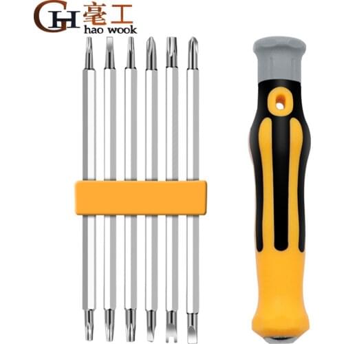 6hl1 Set Security Tamper Proof Magnetic Screwdriver Drill Bit Hex Torx Screwdriver Bits Flat Head Hand Tools