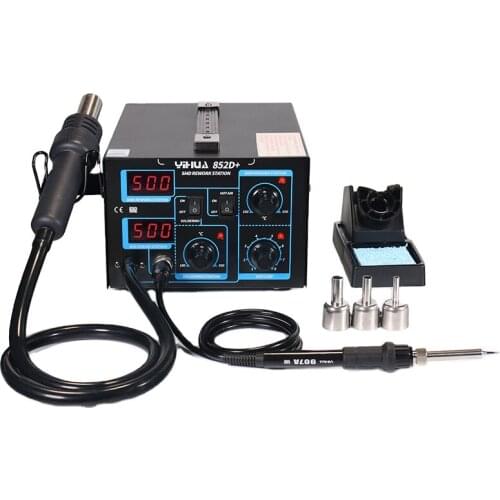 852D+ Digital display hot air gun welding solder station 24L air pump 660W high quality