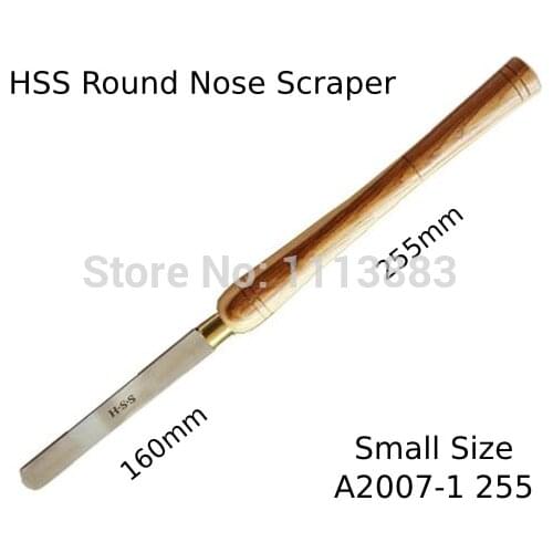 A2007-1 255 Small Size HSS Round Nose Scraper Woodturning Tool Gouge