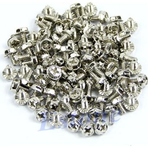 A31 500pcs Toothed Hex 6/32 Computer PC Case Hard Drive Motherboard Mounting Screws