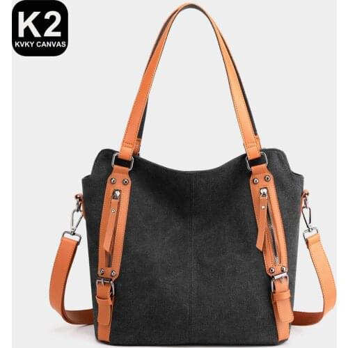 Large Tote Women Handbags Multifunction Canvas Crossbody Bag Retro Handbags Travel Shoulder Messenger Bags Leisure Package