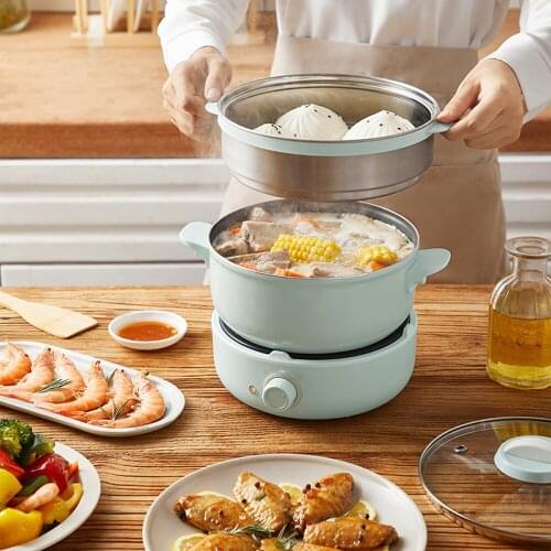 Household Electric Multi Cooker Steamer Hot Pot Small Cooking Pot Noodle Nonstick Frying Pan Electric Pot