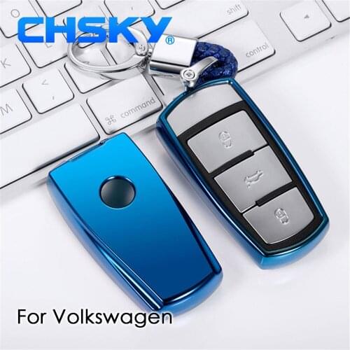 CHSKY TPU For vw Key Cover For volkswagen vw passat cc Case Car key cover keychain shell for volkswagen accessories car-styling