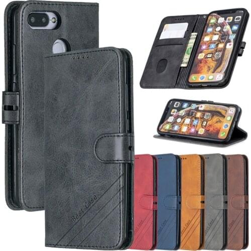 Leather Flip Redmi6 Case on For Xiaomi Redmi 6 A 6A 5.45 inch Redmi6A Coque Magnetic Stand Wallet Phone Cover