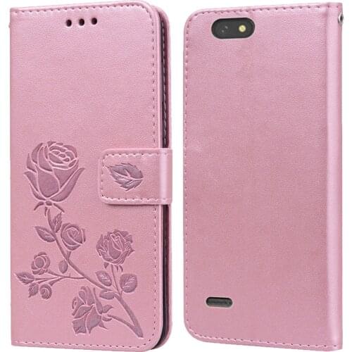 Luxury Leather Flip Book Case for ZTE Blade A330 BA330 Rose Flower Wallet Stand Case Phone Cover Bag