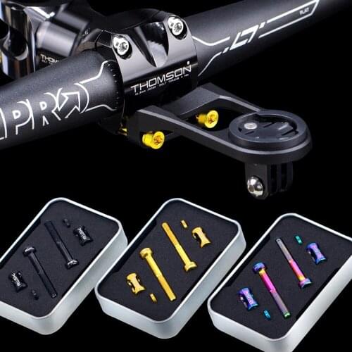 Titanium alloy bicycle code table holder extension fixing screw set stem extension bracket lamp holder