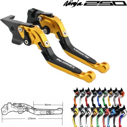 For Kawasaki Ninja 250 2008-2012 2011 NINJA 300r Motorcycle Brake Levers adjustable Folding Bike extensible CNC Clutch Levers