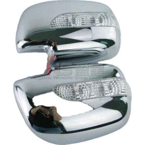 For Toyota Fortuner SW4 2005-2008, 2009-2011 Chrome Door Mirror Cover With Led Lamp Light Car Styling Accessories
