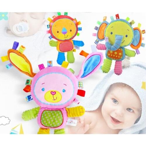 Baby Rattles Mobiles Squeaky Sound Toy 0-12 Months Appease Ring Bell Soft Plush Educational Infant Trolley /Crib Hanging Toys