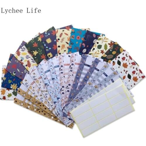 Lychee Life Plant Flower Leaves Printed Envelop Scrapbooking Paper Set For Hanaccount Diary Diy Happy Planner Decoration