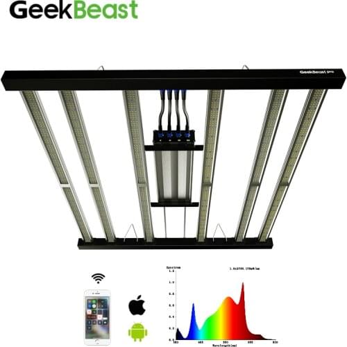 Geekbeast pro grow light / samsung lm301h osr 660nm ir lg uv switches growpro quantum bar
