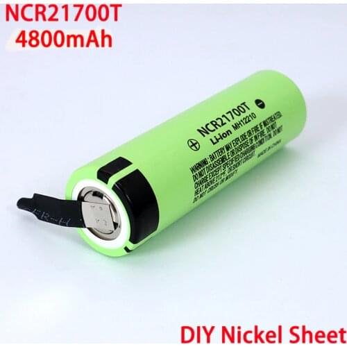 3.7V NCR21700T 4800mAh li-lon battery 21700 15A 5C Rate Discharge ternary Electric Car lithium batteries DIY Nickel sheets