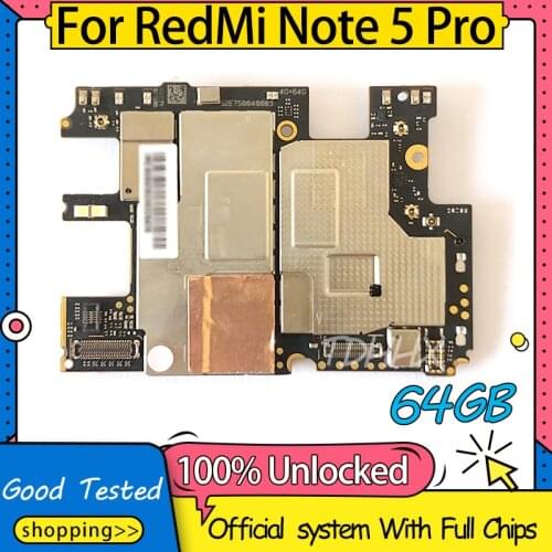 For HongMi RedMi Note 5 Pro Motherboard,Disassemble Original Mainboard For RedMi Note 5 Pro 64GB Logic Board With Full Chips