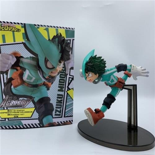My Hero Academia Izuku Midoriya Deku Running Ver. 7th Fighting Coat PVC Action Figure Todoroki Shoto Collectible Model 15cm