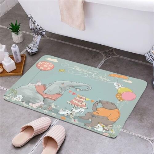 Cartoon Animal Entrance Door Floor Mat Door Mat Non-Slip Foot Pad Home Welcome Carpet For Hallway Bath Kitchen Doormat