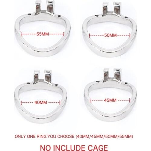 Male Stainless Steel Penis Ring Cock Cage Sleeve Chastity Device Adult Sex Toys for Men
