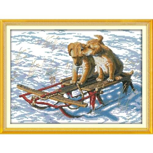 Everlasting Love I'll Protect You Chinese Cross Stitch Kits Ecological Cotton Stamped Printed 14CT 11CT DIY New Year Decorations