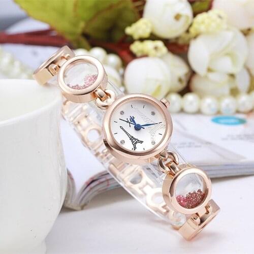 100pcs/lot JW-8167L new fashion lady alloy Sable mouvant bracelet watch wrap quartz elegance quicksand wristwatch for women