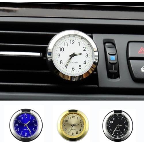 Car Air Freshener Interior Decoration Luminous Clock Auto Watch 2 In 1 Function Automotive Vents Clip Air Freshener Ornament